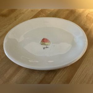 Rae Dunn Oval GOUDA Plate w Offset Stamp